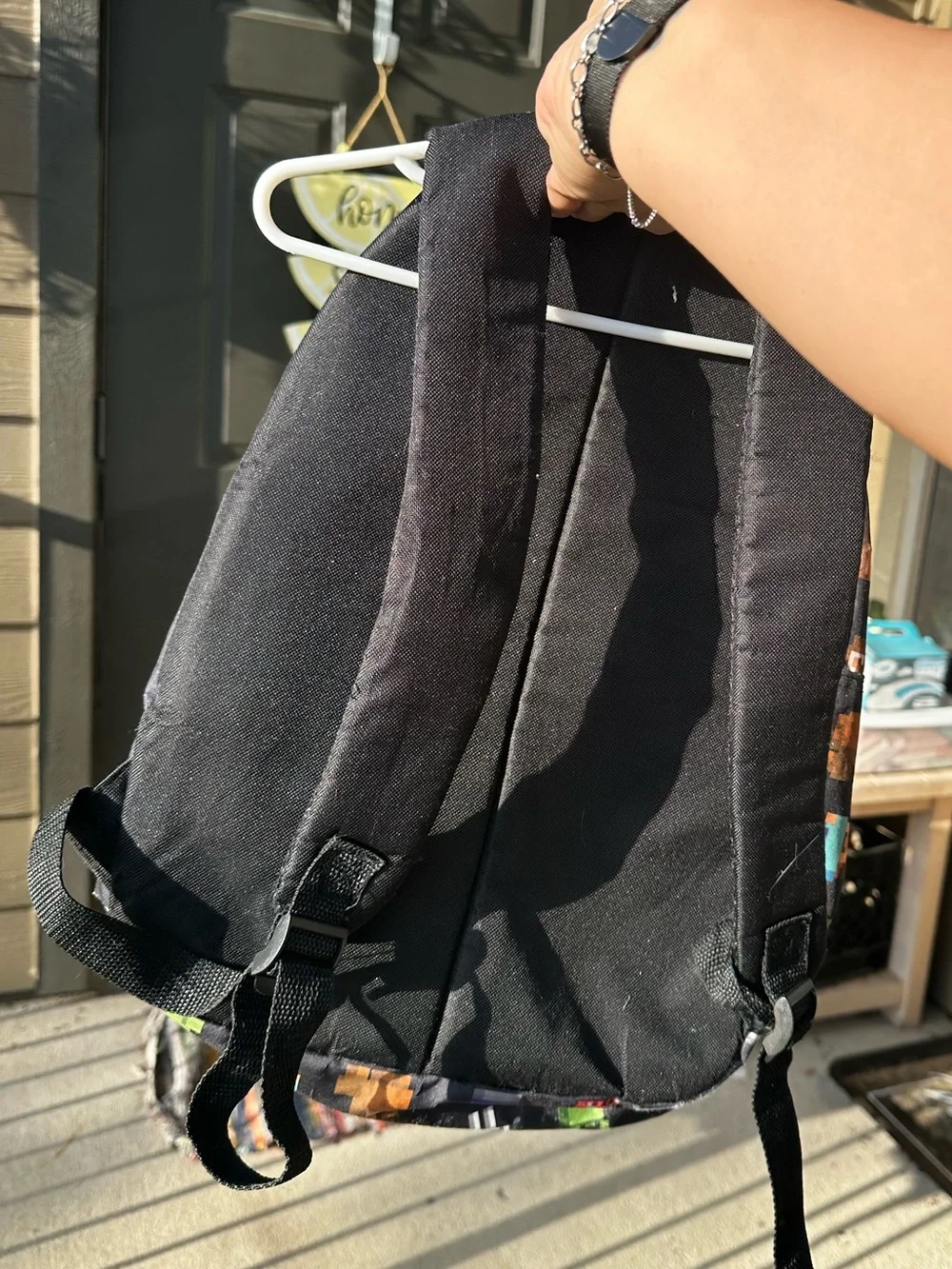 Minecraft Black Character Print Backpack - Official Minecraft